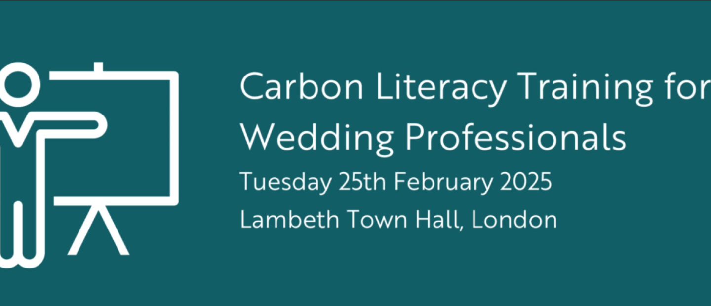 text with carbon literacy event details and logo