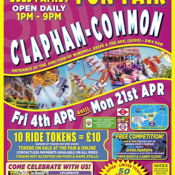 Irvin's poster Easter funfair 2025